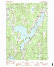 China Lake, Maine 1983 (1983) USGS Old Topo Map Reprint 7x7 ME Quad 105026