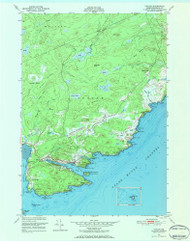 Cutler, Maine 1949 (1984) USGS Old Topo Map Reprint 7x7 ME Quad 806626