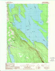 Danforth, Maine 1988 (1988) USGS Old Topo Map Reprint 7x7 ME Quad 807873