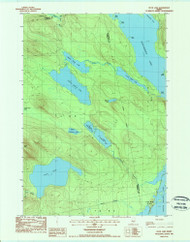 Duck Lake, Maine 1987 (1988) USGS Old Topo Map Reprint 7x7 ME Quad 807887