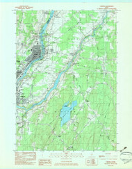 Fairfield, Maine 1982 (1983) USGS Old Topo Map Reprint 7x7 ME Quad 806688