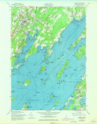 Freeport, Maine 1957 (1971) USGS Old Topo Map Reprint 7x7 ME Quad 806707