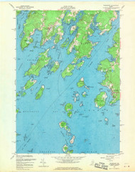 Friendship, Maine 1955 (1970) USGS Old Topo Map Reprint 7x7 ME Quad 806713