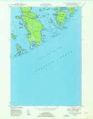 Great Wass Island, Maine 1950 () USGS Old Topo Map Reprint 7x7 ME Quad 806734