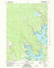Hancock, Maine 1981 (1982) USGS Old Topo Map Reprint 7x7 ME Quad 105188