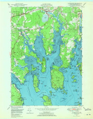 Harrington, Maine 1948 (1971) USGS Old Topo Map Reprint 7x7 ME Quad 806752