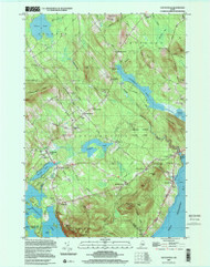 Lincoln West, Maine 1988 () USGS Old Topo Map Reprint 7x7 ME Quad 808030