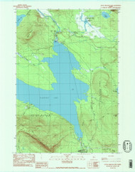 Little Bigelow Mountain, Maine 1989 () USGS Old Topo Map Reprint 7x7 ME Quad 808036