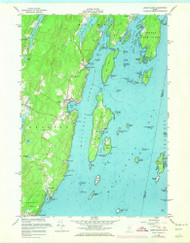 Louds Island, Maine 1955 (1974) USGS Old Topo Map Reprint 7x7 ME Quad 806864