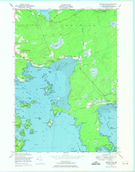 Machias Bay, Maine 1949 (1974) USGS Old Topo Map Reprint 7x7 ME Quad 806876
