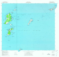 Matinicus, Maine 1953 (1974) USGS Old Topo Map Reprint 7x7 ME Quad 806887