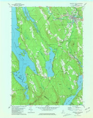 Mechanic Falls, Maine 1981 (1981) USGS Old Topo Map Reprint 7x7 ME Quad 806898