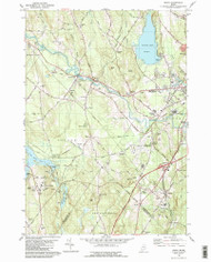 Minot, Maine 1981 () USGS Old Topo Map Reprint 7x7 ME Quad 102756