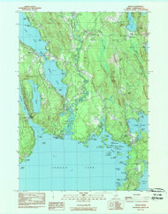 Naples, Maine 1983 (1984) USGS Old Topo Map Reprint 7x7 ME Quad 806951