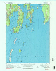 Pemaquid Point, Maine 1969 (1984) USGS Old Topo Map Reprint 7x7 ME Quad 807017