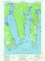 Petit Manan Point, Maine 1948 (1978) USGS Old Topo Map Reprint 7x7 ME Quad 807025