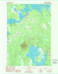 Princeton, Maine 1990 () USGS Old Topo Map Reprint 7x7 ME Quad 808186