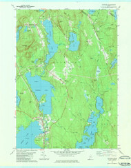 Raymond, Maine 1981 (1984) USGS Old Topo Map Reprint 7x7 ME Quad 807088