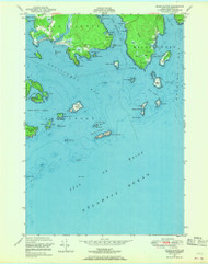 Roque Bluffs, Maine 1948 (1969) USGS Old Topo Map Reprint 7x7 ME Quad 807109
