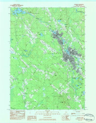 Sanford, Maine 1983 (1984) USGS Old Topo Map Reprint 7x7 ME Quad 807123