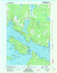 Sargentville, Maine 1981 (1982) USGS Old Topo Map Reprint 7x7 ME Quad 807129