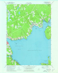 Searsport, Maine 1973 (1976) USGS Old Topo Map Reprint 7x7 ME Quad 807138