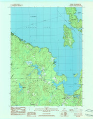 Sebago Lake, Maine 1983 (1984) USGS Old Topo Map Reprint 7x7 ME Quad 807139