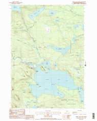 Sebec Lake West, Maine 1988 () USGS Old Topo Map Reprint 7x7 ME Quad 102955