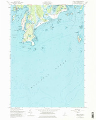 Small Point, Maine 1957 (1974) USGS Old Topo Map Reprint 7x7 ME Quad 102971