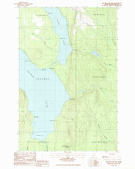 Square Lake East, Maine 1986 () USGS Old Topo Map Reprint 7x7 ME Quad 102998