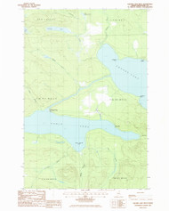Square Lake West, Maine 1986 () USGS Old Topo Map Reprint 7x7 ME Quad 102999