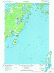 Tenants Harbor, Maine 1955 (1974) USGS Old Topo Map Reprint 7x7 ME Quad 807223
