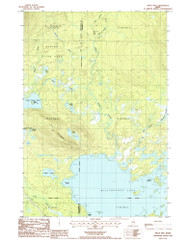 Trout Mountain, Maine 1988 () USGS Old Topo Map Reprint 7x7 ME Quad 103038