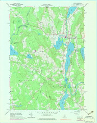 Union, Maine 1965 (1983) USGS Old Topo Map Reprint 7x7 ME Quad 807247