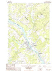 Van Buren, Maine 1986 () USGS Old Topo Map Reprint 7x7 ME Quad 103061
