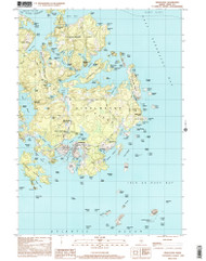 Vinalhaven, Maine 2000 (2001) USGS Old Topo Map Reprint 7x7 ME Quad 103065