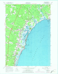 Wells, Maine 1956 (1974) USGS Old Topo Map Reprint 7x7 ME Quad 807286