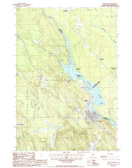 Woodland, Maine 1987 () USGS Old Topo Map Reprint 7x7 ME Quad 103123