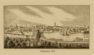Charlestown, Massachusetts 1839 - John Warner Barber Landscape View Reprint