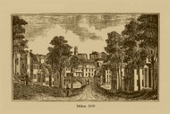 Milton, Massachusetts 1839 - John Warner Barber Landscape View Reprint