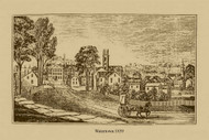 Watertown, Massachusetts 1839 - John Warner Barber Landscape View Reprint