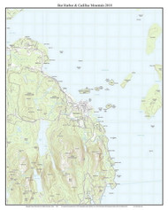 Bar Harbor 2018 - Custom USGS Old Topo Map - Maine