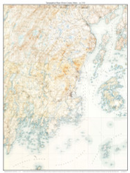 Knox County 1915 - Custom USGS Old Topo Map - Maine