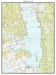 Flathead Lake 1980 - Custom USGS Old Topo Map - Montana