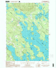 Center Harbor, New Hampshire 1998 (1999) USGS Old Topo Map Reprint 7x7 NH Quad 329500