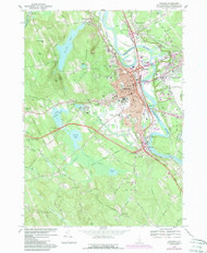 Concord, New Hampshire 1967 (1985) USGS Old Topo Map Reprint 7x7 NH Quad 329508