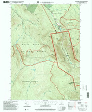 Crawford Notch, New Hampshire 1995 (2000) USGS Old Topo Map Reprint 7x7 NH Quad 329516