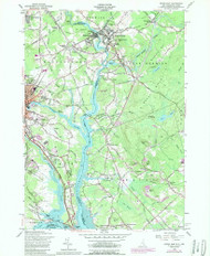 Dover East, New Hampshire 1956 (1989) USGS Old Topo Map Reprint 7x7 NH Quad 329529