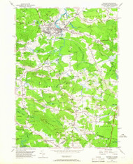 Exeter, New Hampshire 1950 (1966) USGS Old Topo Map Reprint 7x7 NH Quad 329557