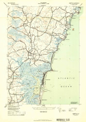 Hampton, New Hampshire 1944 (1950) USGS Old Topo Map Reprint 7x7 NH Quad 329590